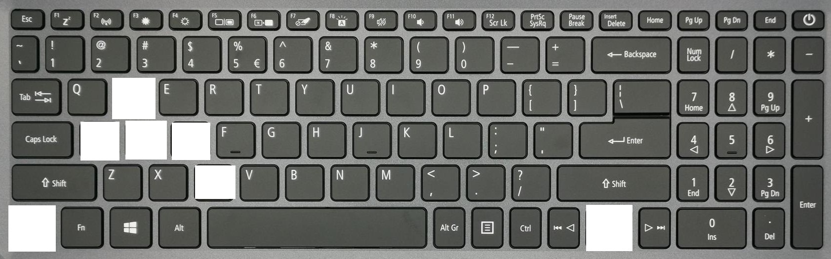 AC226 Key for keyboard Acer Aspire 7 A715-42G A715-41 A715