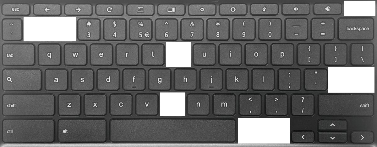 AS368 Replacement single key for keyboard Asus Chromebook C204