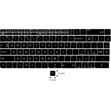 N11 Key stickers HP - big kit - black background - 13:13mm
