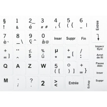 N22 Key stickers - French - large kit - white background - 13:10mm