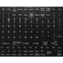 N7 Key stickers - big kit - black background - 13:13mm