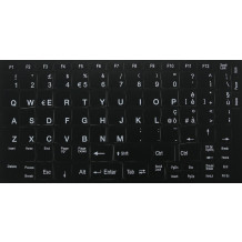 N9 Key stickers - Italian - big kit - black background - 12:12mm