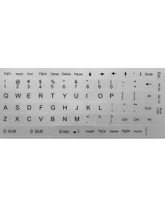 N21 Key stickers - big kit - silver background - 10:10mm