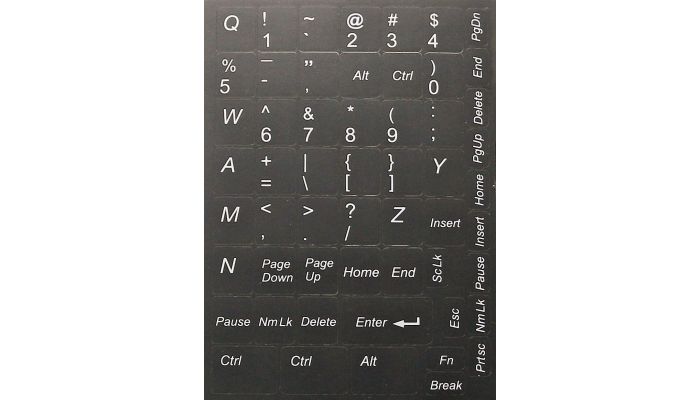 N8 Key stickers - big kit - grey background - 12,5:10,5mm