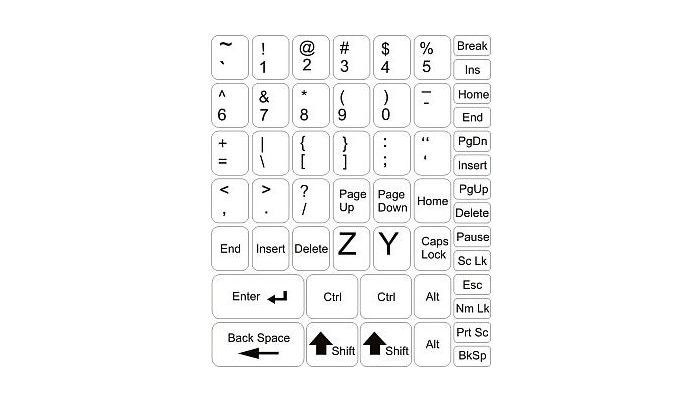 Key stickers - medium kit - white background