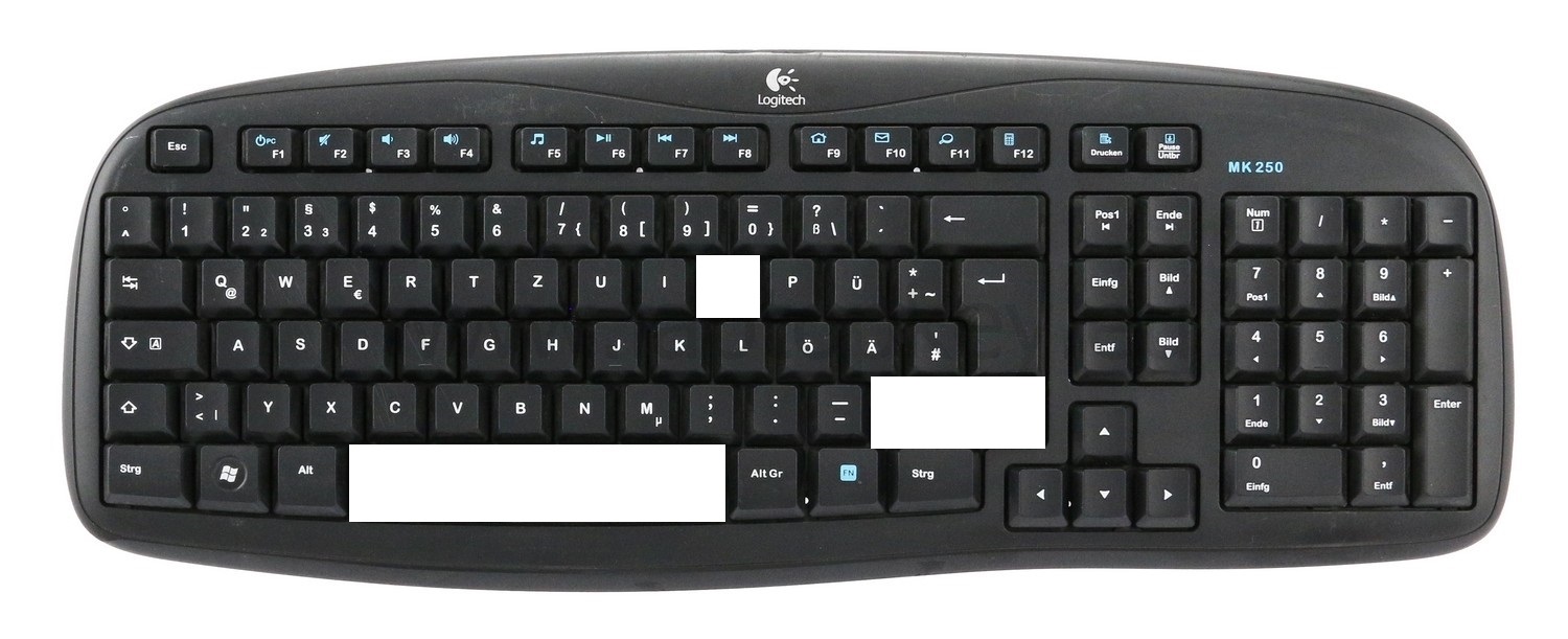 skærm skandaløse pin Logitech MK250 Replacement Keys Keycaps - Laptop Keyboard Key Replacement
