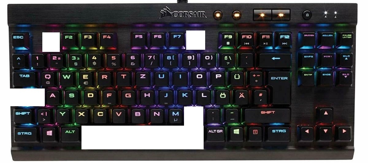 Corsair clavier gamer mécanique compact k65 lux rgb cherry en ance