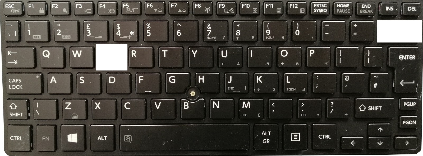 Touche De Clavier De Rechange Pour Toshiba Z20T-B2112W8 Et Autres Modèles Z20T - Occasion - Une Touche Uniquement