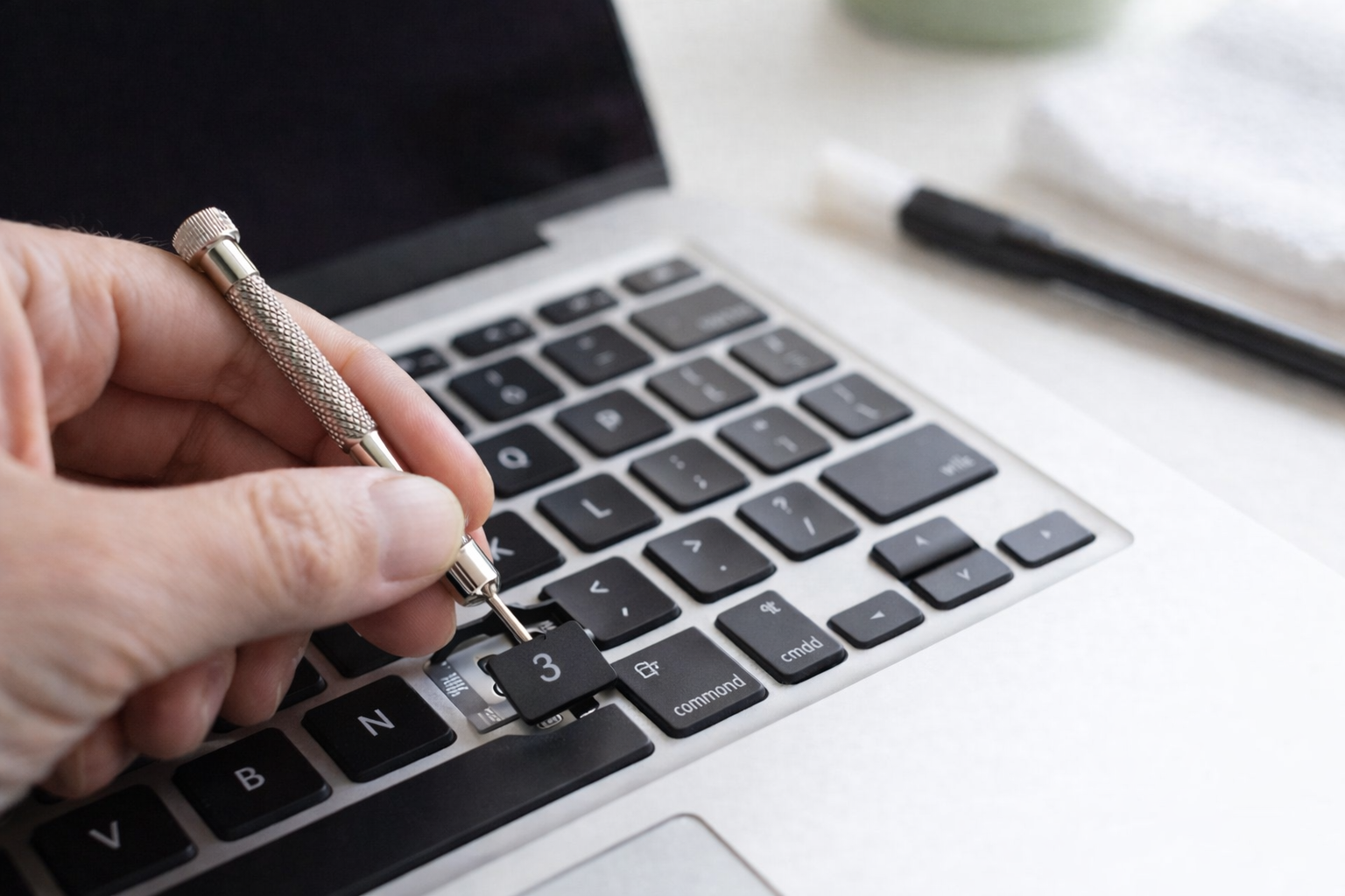 Simple Instructions on how to take off laptop keys